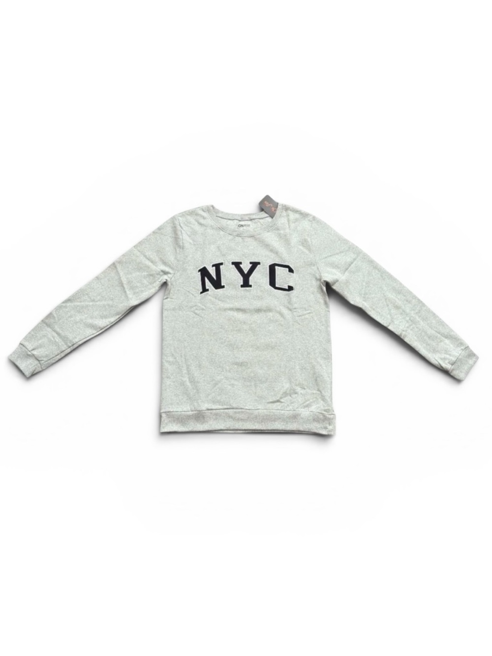 On Fire NYC Graphic Crewneck Sweatshirt Gray Women's Size L NWT